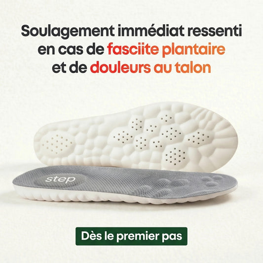 Semelles de décharge pour douleurs au talon et fasciite plantaire