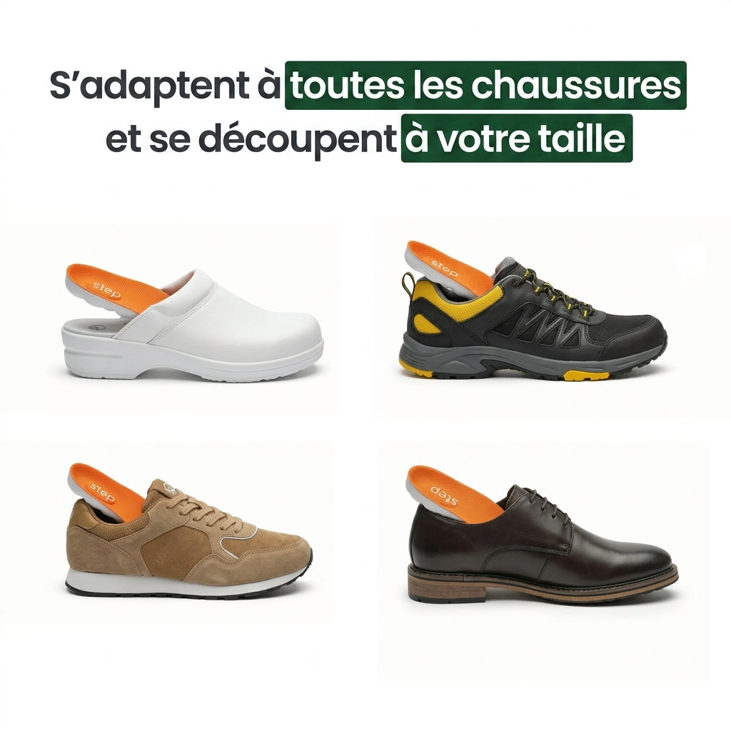 Semelles de décharge pour douleurs au talon et fasciite plantaire